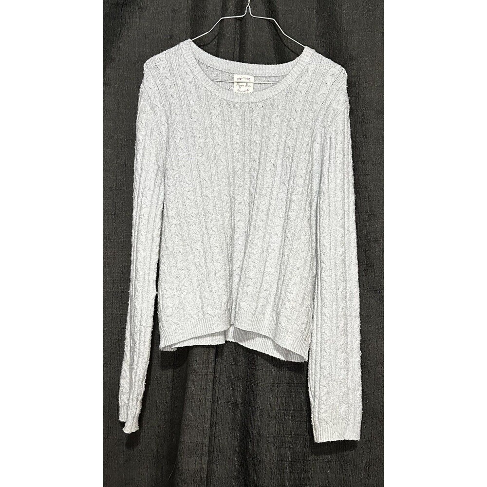 Hippie Rose Grey Sweater Womens XL Super Soft EUC